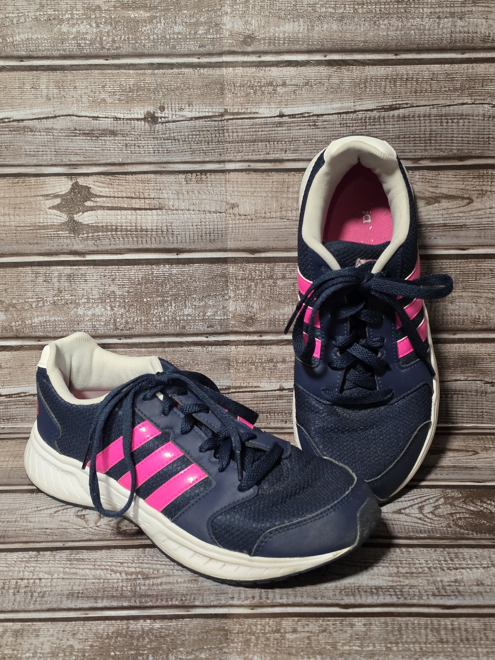 Adidas VS Star Navy & Hot Pink Women's Sneakers Size 7